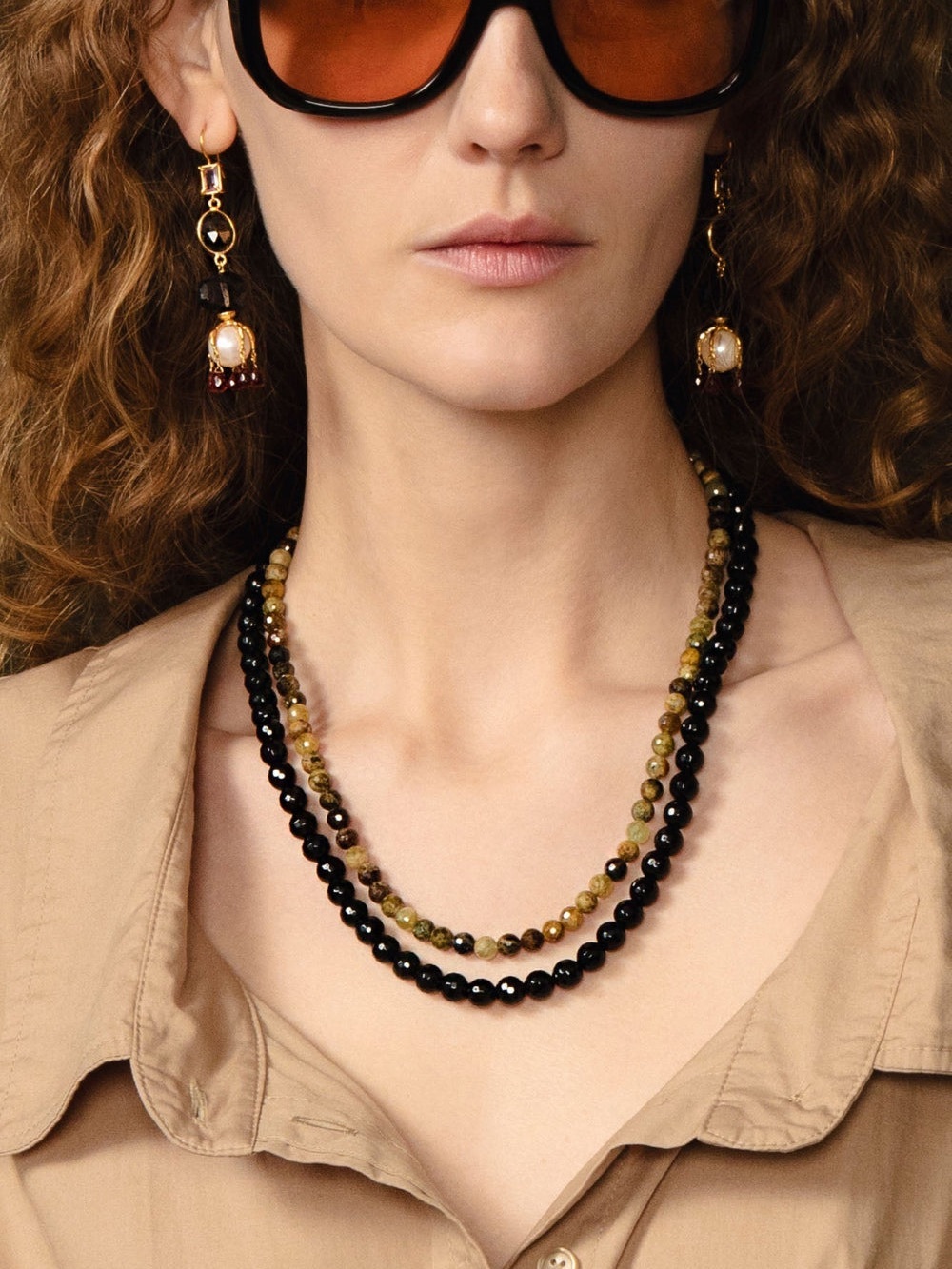 NWOT Chan Luu Onyx Beaded Necklace